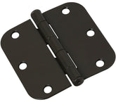 National Hardware N830-197 Door Hinge, 5/8 in Corner Radius, Steel, Oil-Rubbed Bronze, Non-Rising, 50 lb